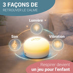 ZenSpire + allumé avec ses trois modes de guidage : lumière, son et vibration